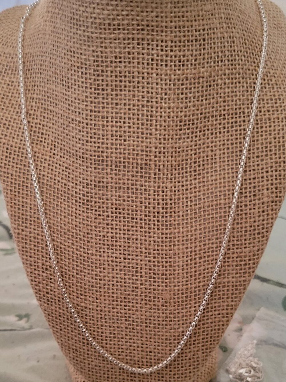 Sterling Silver Plated Box Style Chain